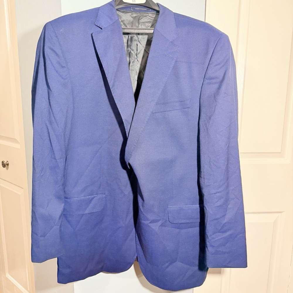 Loro Piana On The Move Performance Wool Silk Blazer Cremieux Jacket‎ 48L Blue